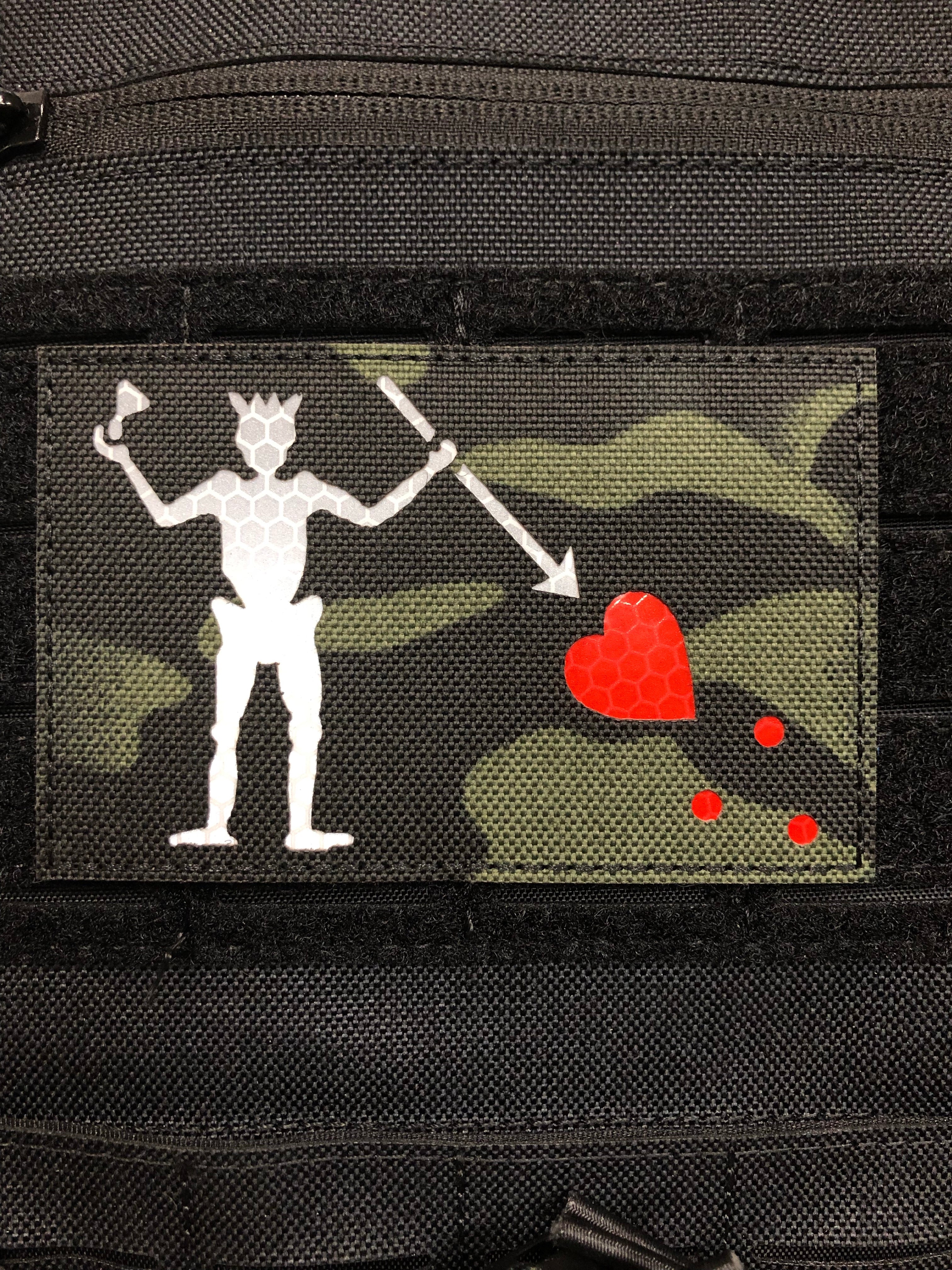 Redemption Tactical 3” x 4” Blackbeard Flag Patch Glow in the Dark Reflective