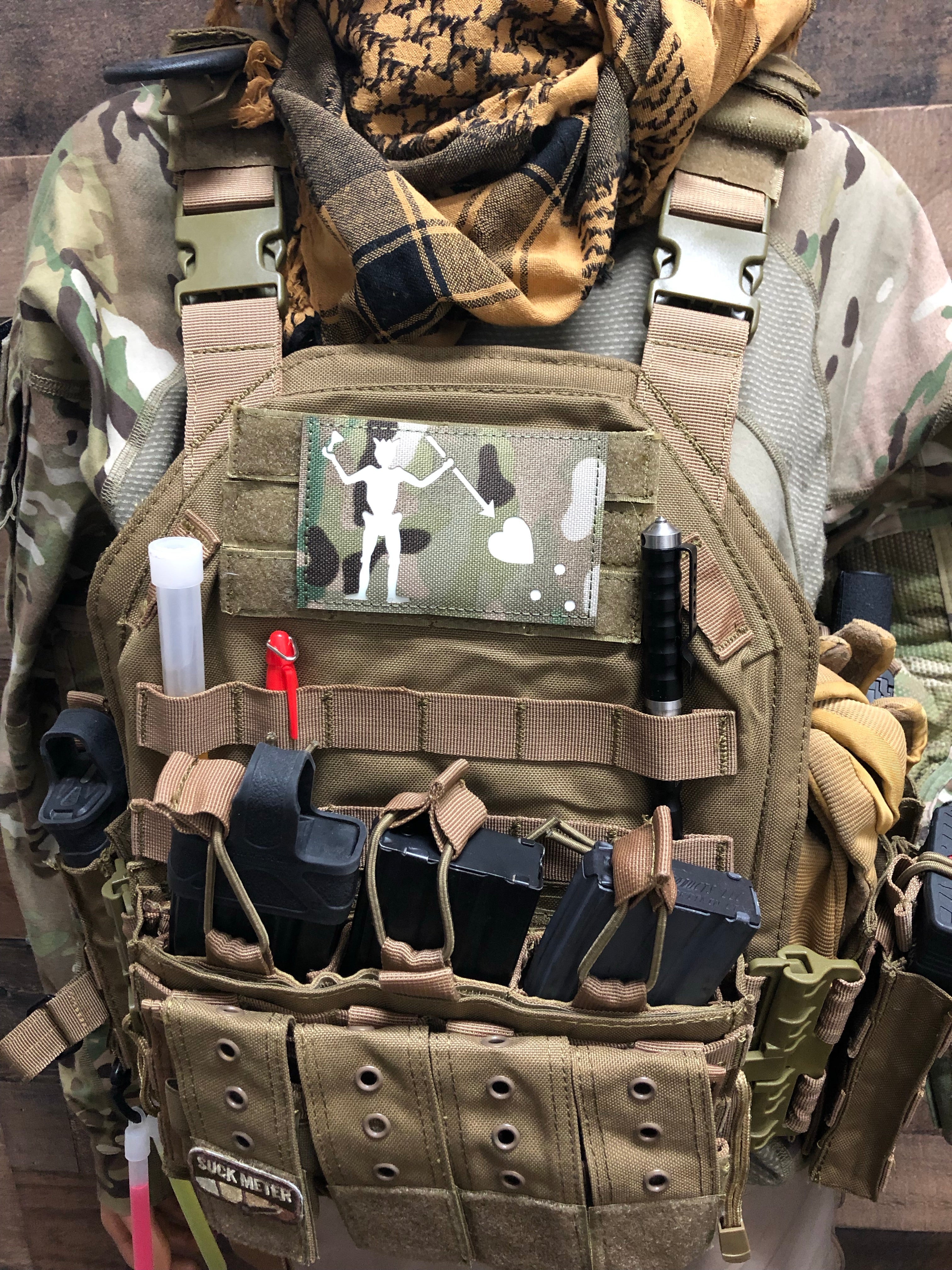 Redemption Tactical 3” x 4” Blackbeard Flag Patch Glow in the Dark Reflective