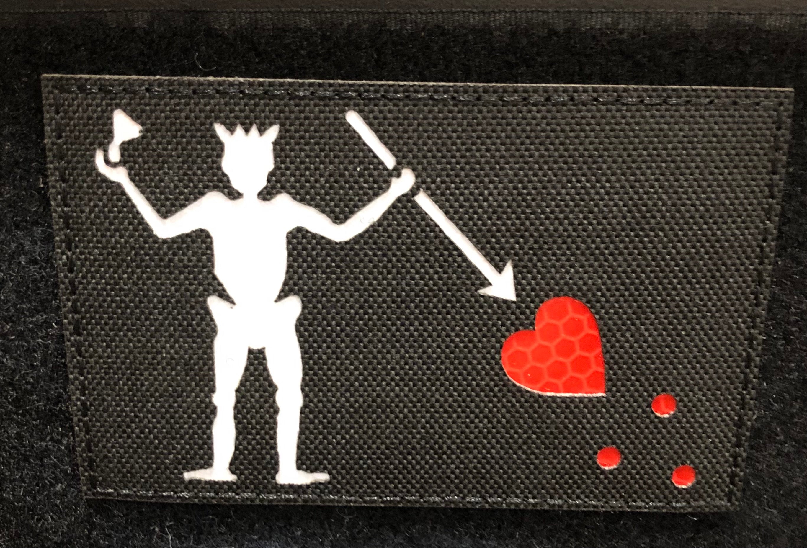 Redemption Tactical 3” x 4” Blackbeard Flag Patch Glow in the Dark Reflective