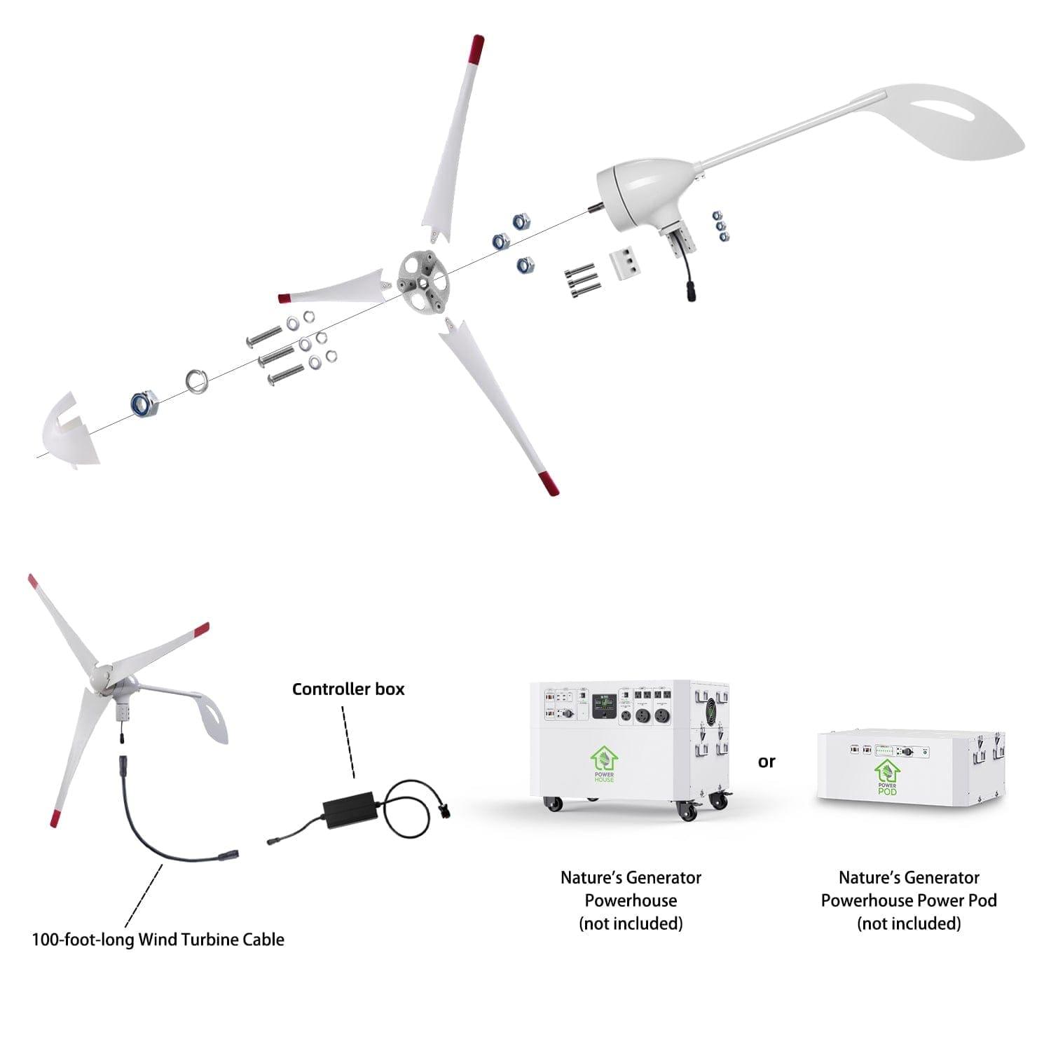 Nature's Generator Powerhouse Gen 2 Solar and Wind Generator