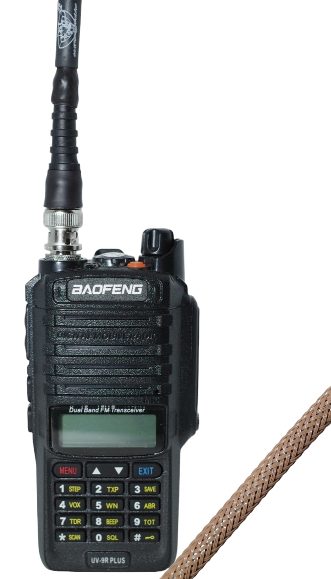 Caatail Antennas v2 Wearable Antenna W/"Small Walled" Adapter Package (BNC-F to SMA-F)
