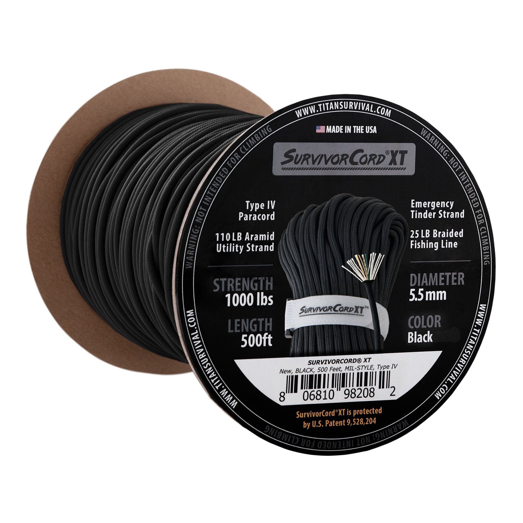 TITAN Survival SurvivorCord XT Spool, 500 FOOT