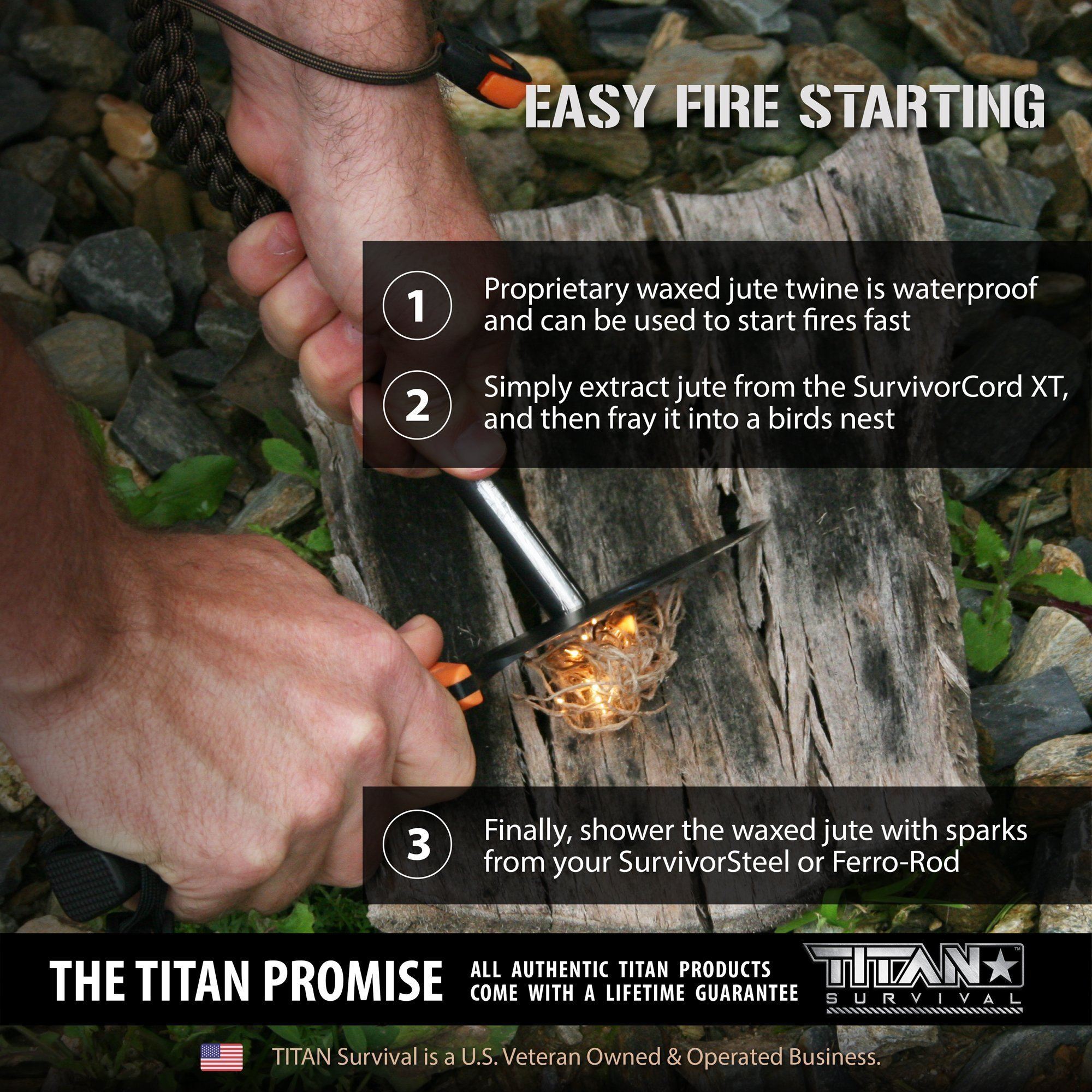 TITAN Survival SurvivorCord XT Spool, 500 FOOT
