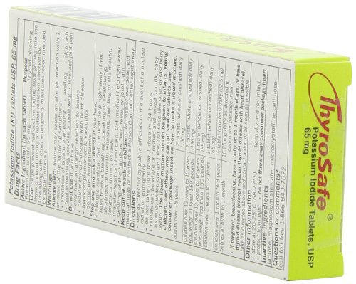 Mira Safety Thyrosafe | Potassium Iodide Tablets | 65 MG